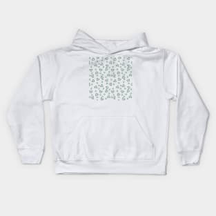 Green Hearts Pattern Kids Hoodie